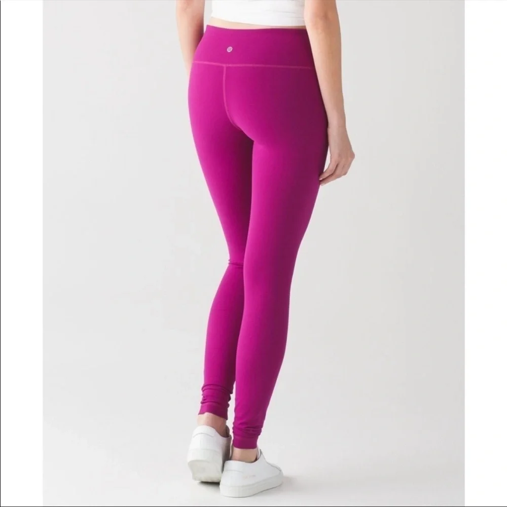 Lululemon- Wunder Under Pant III in Deep Fuschia- 4